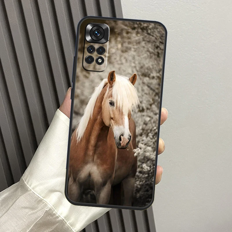 Animal Steed Horse Case For Xiaomi Redmi Note 10 Pro Note 11 8 9 12 Pro 11S 10S 8T Redmi 10C 12C 9C 9T Cover