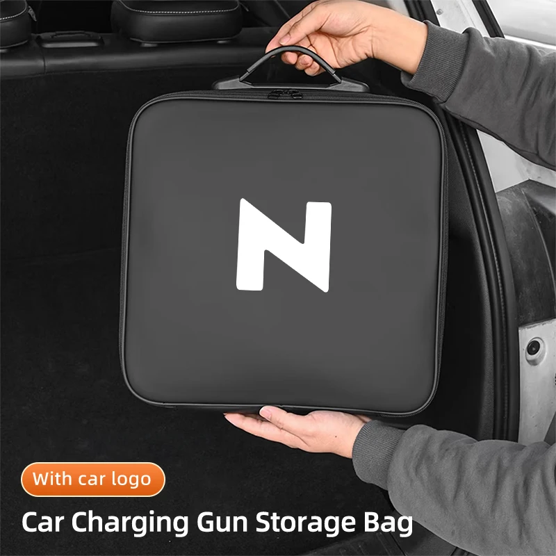 EV Car Charging Cable Storage Box Electric Vehicle Charger Cables Carry Bag For Honda Civic Fit Accord Odyssey City Pilot Jazz