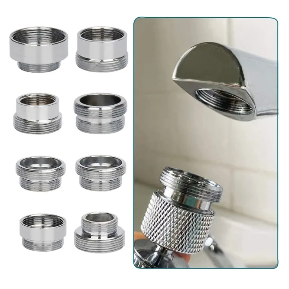 

Multi-Size Kitchen Faucet Adapter Set (18/20/22/24mm to 22mm), Metal Male Female Water Saving Tap Aerator Connector with Washer