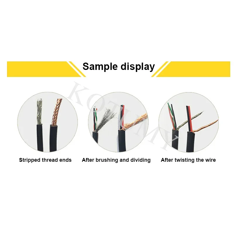 Semi-Automatic Wire Brushing Twisting Machine Small Electric Braided Wire Shielded Wire Splitting Tools Thread Rolling Equipment