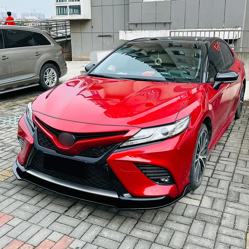 For Toyota Camry SE XSE 8th 2018-2020 Auto Car Front Bumper Splitter Lip Spoiler Diffuser Guard Body Kit Cover Tuning ABS Carbon