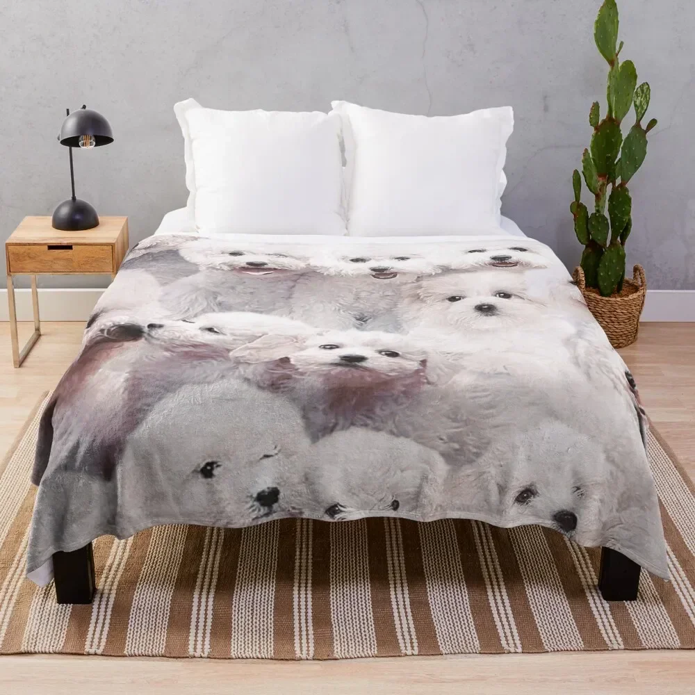 

Bichons - Dogs Throw Blanket blankets ands for babies cosplay anime Summer Beddings Blankets