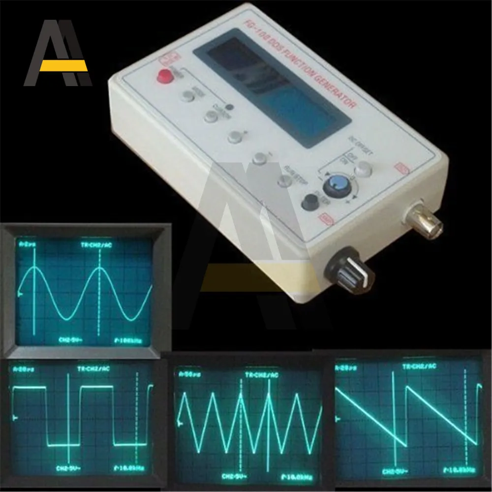 FG-100 FG-200 DDS Function Signal Generator Frequency Counter 1HZ-500KHZ 0.01Hz - 500KHz Signal Source Module with Antenna