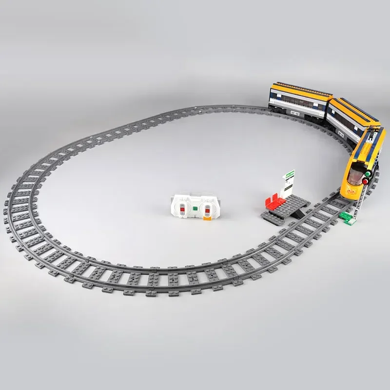 2025 nuevo 60197 ciudad tren de pasajeros bloque de construcción MOC tren de exhibición juguete de ladrillo modelo de Control remoto juguete para niños regalo