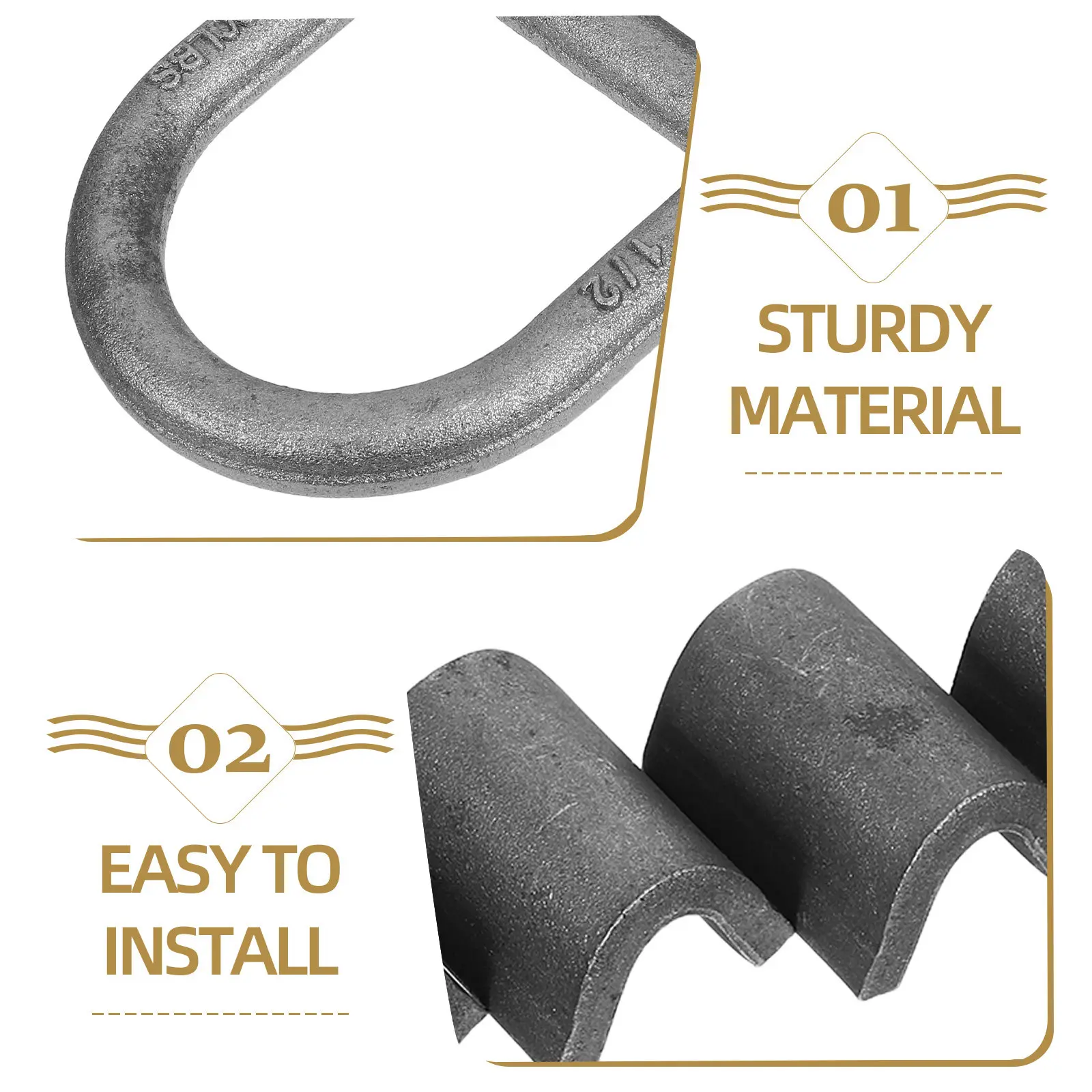 4Pcs Forged Welded D-Ring Anchor Heavy Duty 12,000lbs Load Trailer Truck Cargo Tie Down Weld-on Trailer D-Ring