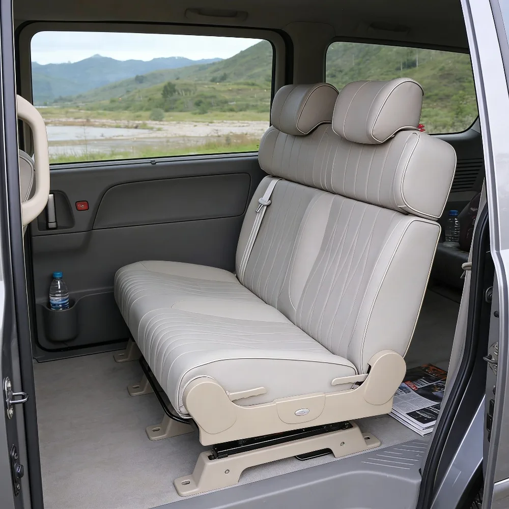 New Design Comfortable RV PU Leather Seat for RV Customized Three-Person Camper Van car Seat Reclined Conversion