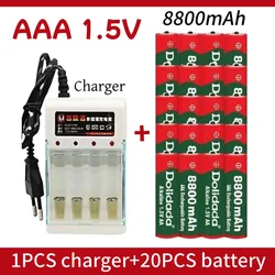 Rechargeable Battery Original AAA 1.5 V 8800 Mah Rechargeable New Alcalinas Drummey +1pcs 4-cell Battery Charger