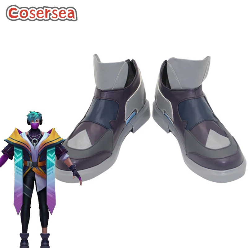 

Cosersea Aphelios Cosplay Shoes Game LOL HEARTSTEEL Aphelios Flat Heel Zipper Sports Men Shoes Halloween Party Male Shoes