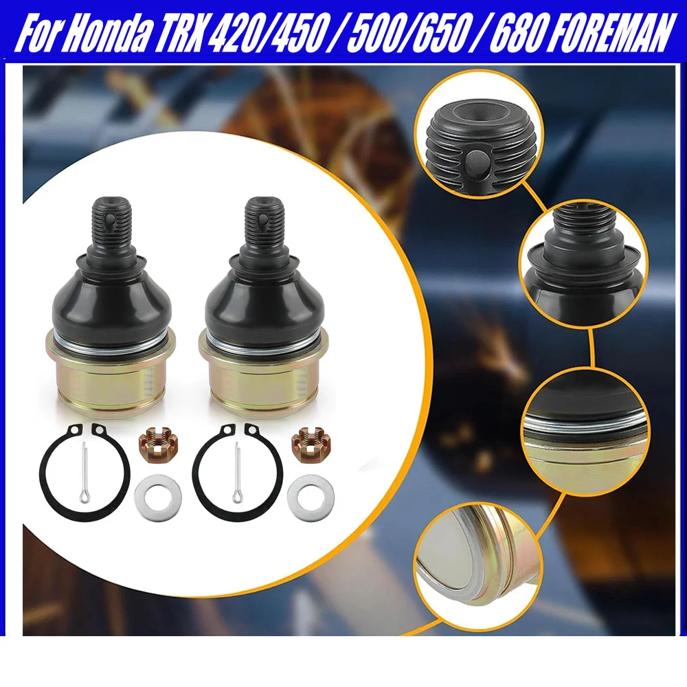 

2Pcs Front Upper Lower A-Arm Ball Joint Kit for Honda Rancher 350 420 TRX420 FourTrax Foreman Rincon 51375-HP5-601 51355-HP5-601