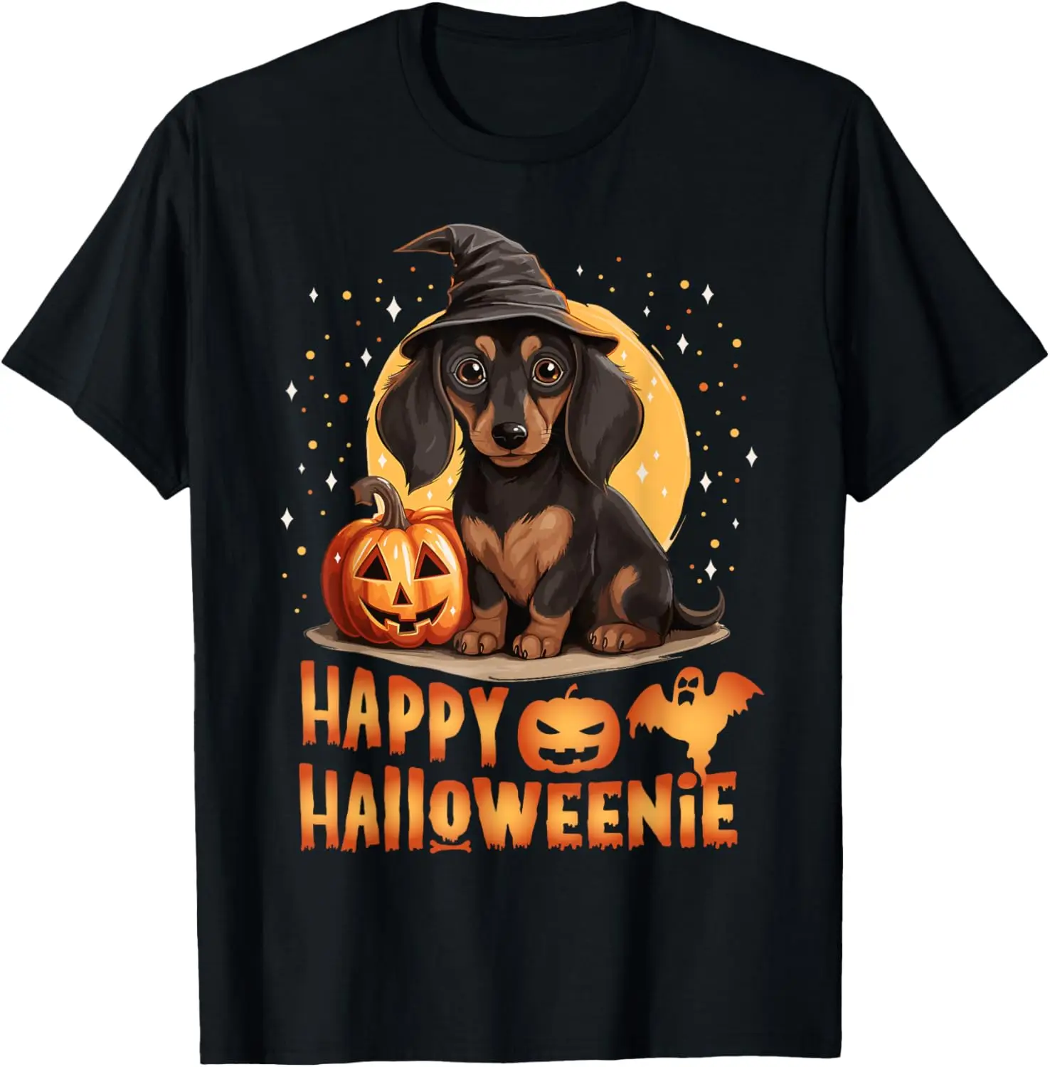 

Happy Halloweenie Funny Dachshund Halloween 2024 Wiener Dog T-Shirt