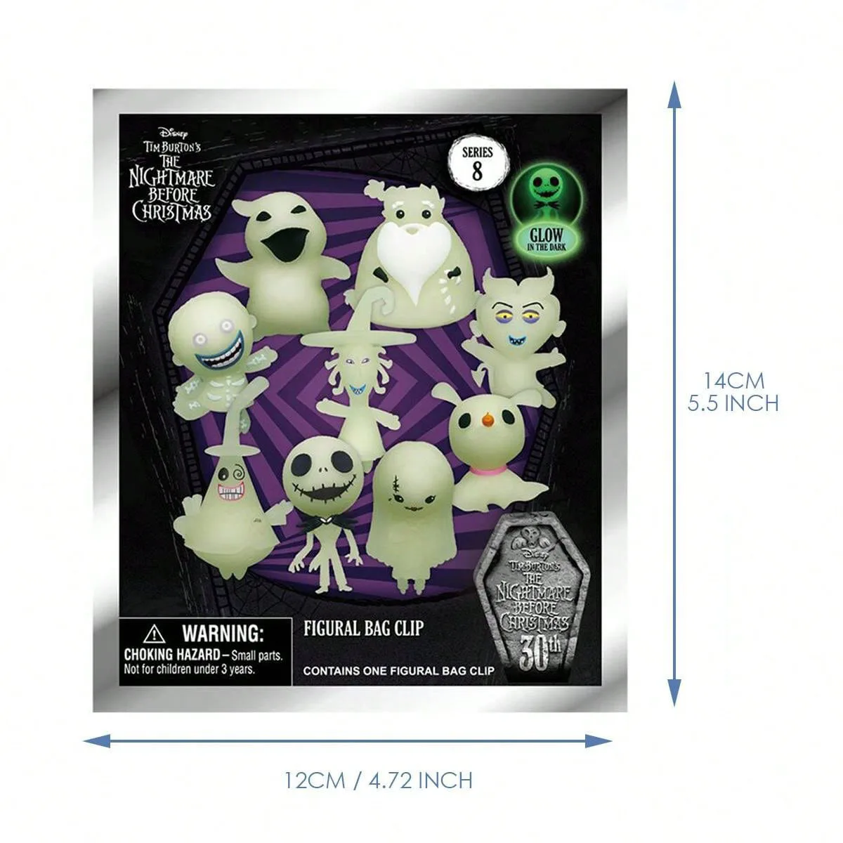 The Nightmare Before Christmas Officially Licensed Blind Box Jack Sally Zero Oogie Boogie Keychain Gift 1Pc Disney