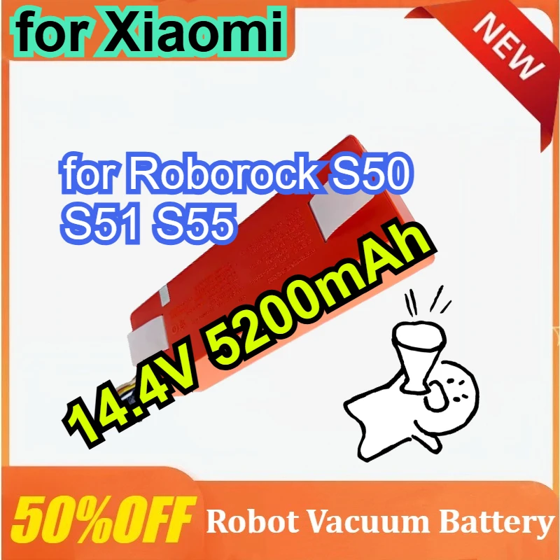 

5200mAh Sweeper Replacement Battery for Xiaomi for Roborock S50 S51 S55 Accessory Spare Parts Li-ion Battery Cleaning Robot