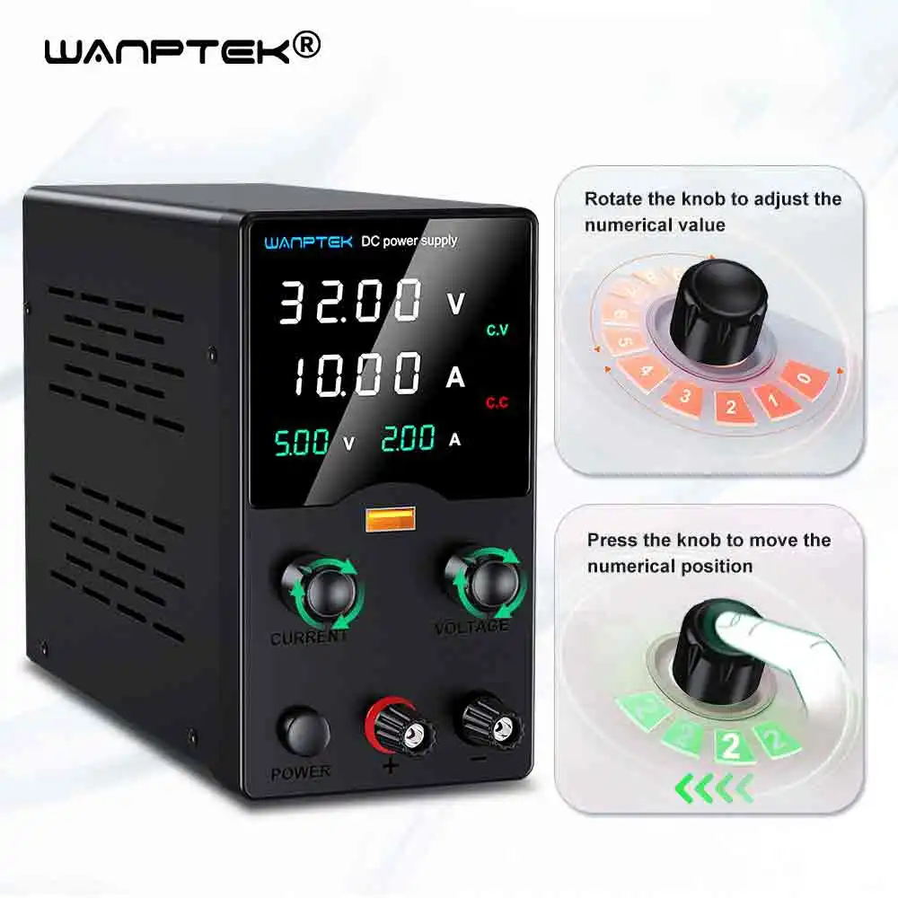 

Wanptek Регулируемый лабораторный источник питания постоянного тока 30 В 5 В 10 А светодиодный цифровой настольный источник питания стабилизированный регулятор напряжения переключатель для ремонта