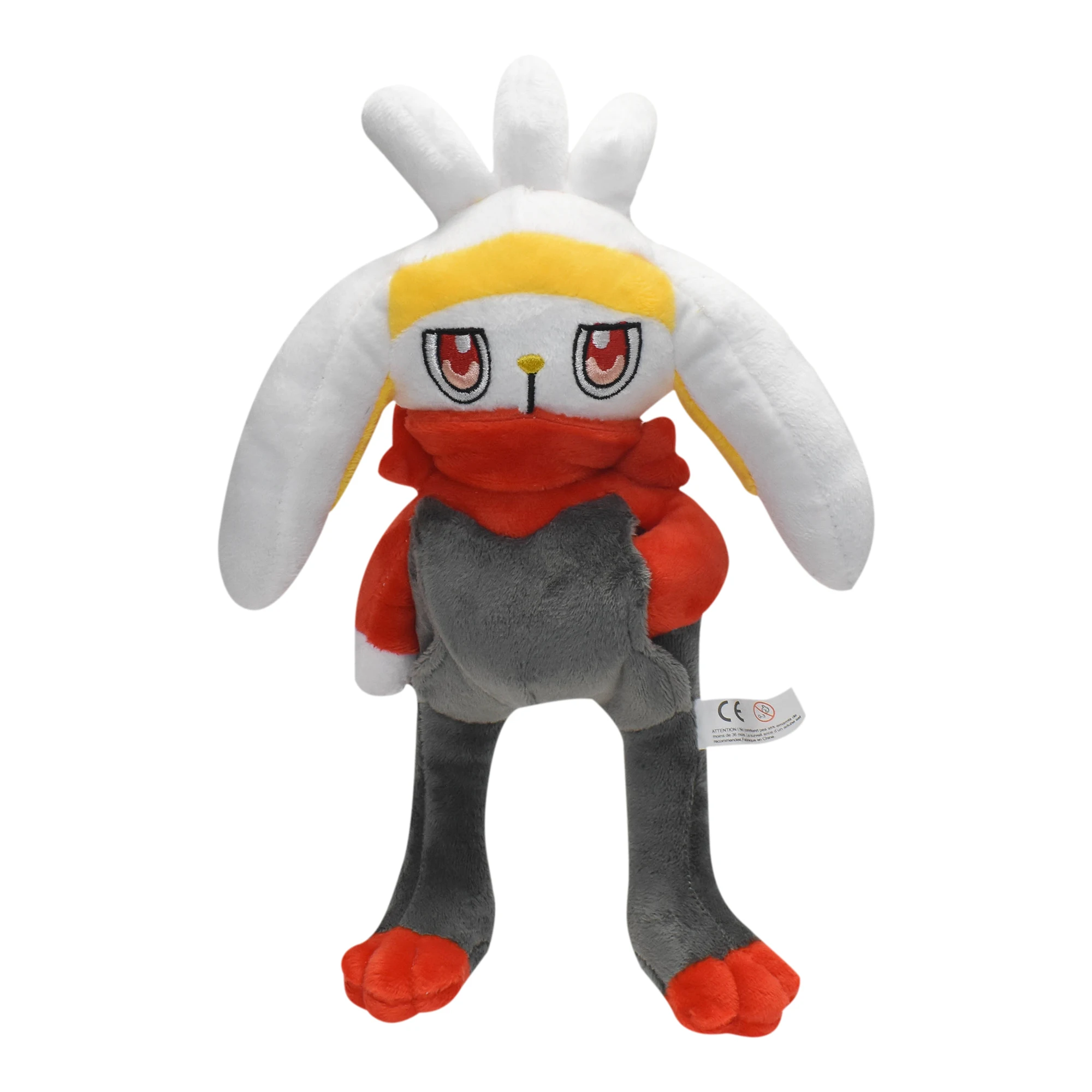 Scorbunny Evolution Raboot Plüschtiere, gefüllte Puppe, Wurfkissen, Heimdekoration, Kawaii-Kaninchen, Weihnachtsgeschenk für Kinder und Freunde – Detail 3