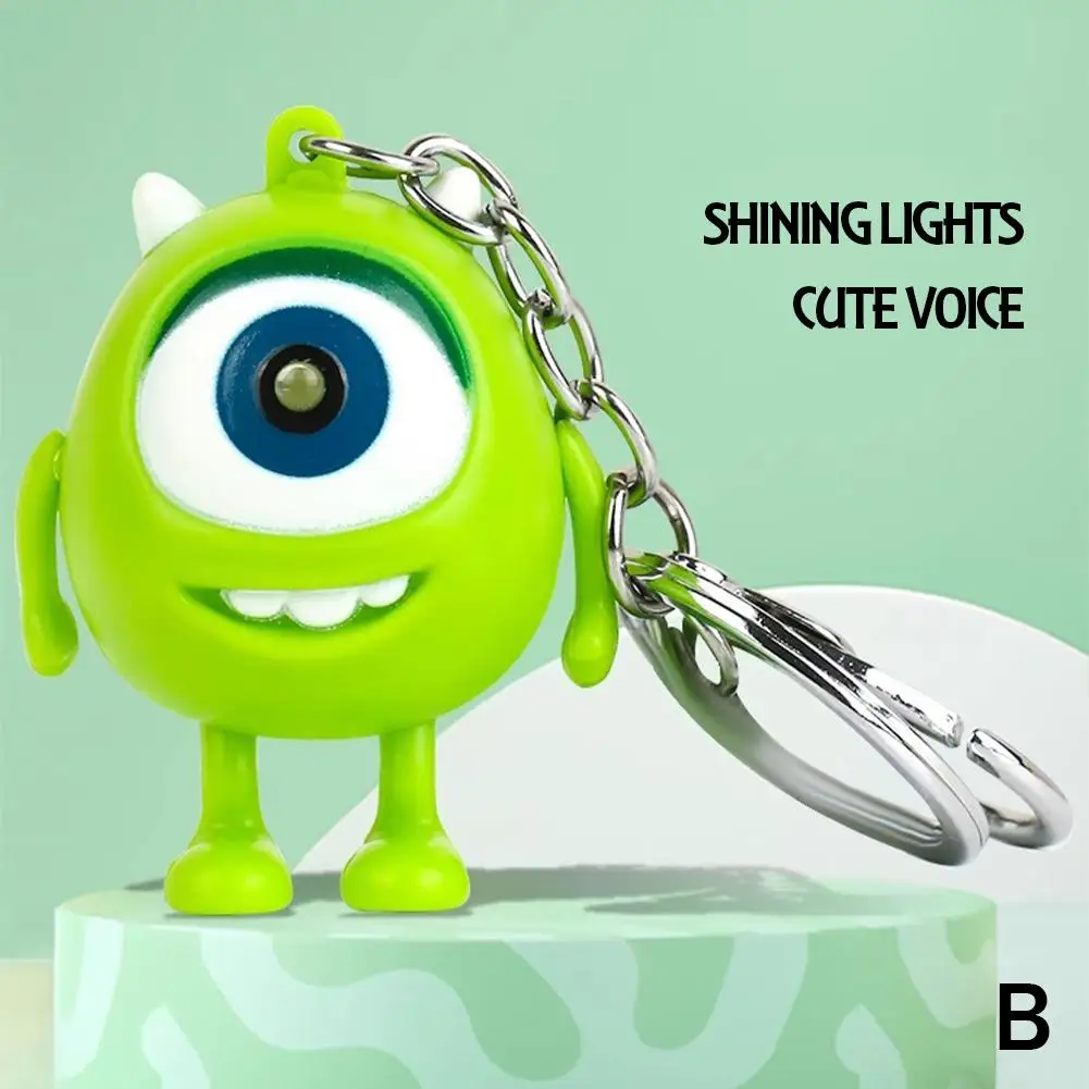 Miniatures Glowing Big Eyed Keychain Toy Whispers Light Love Sound Effects You Figurines I Wholesale Plastic V6o7