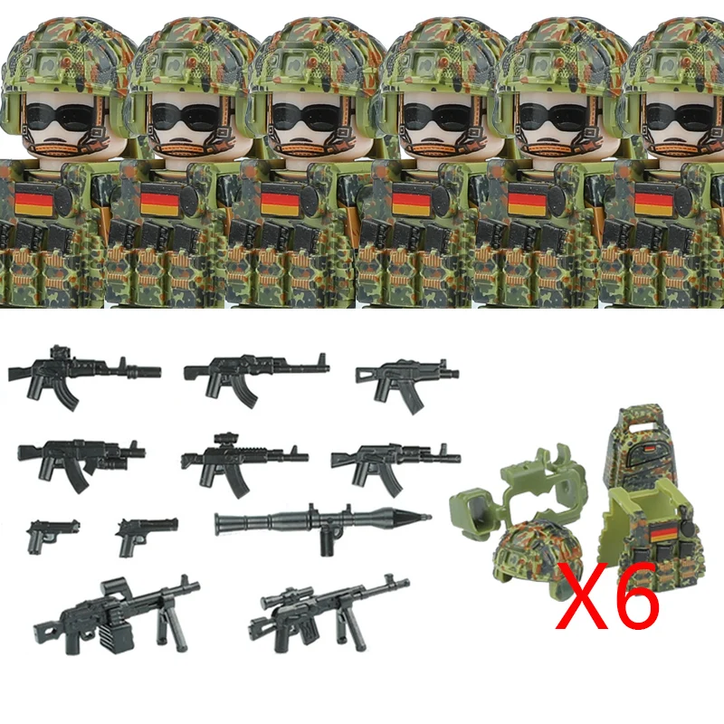 Moderne Spezialeinheiten Deutschland Figuren Bausteine Tarnmuster Angriffsteam Armee Soldat Militärwaffen Spielzeug
