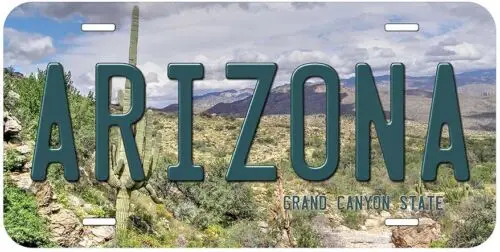 Arizona Novelty Car License Plate Aluminum