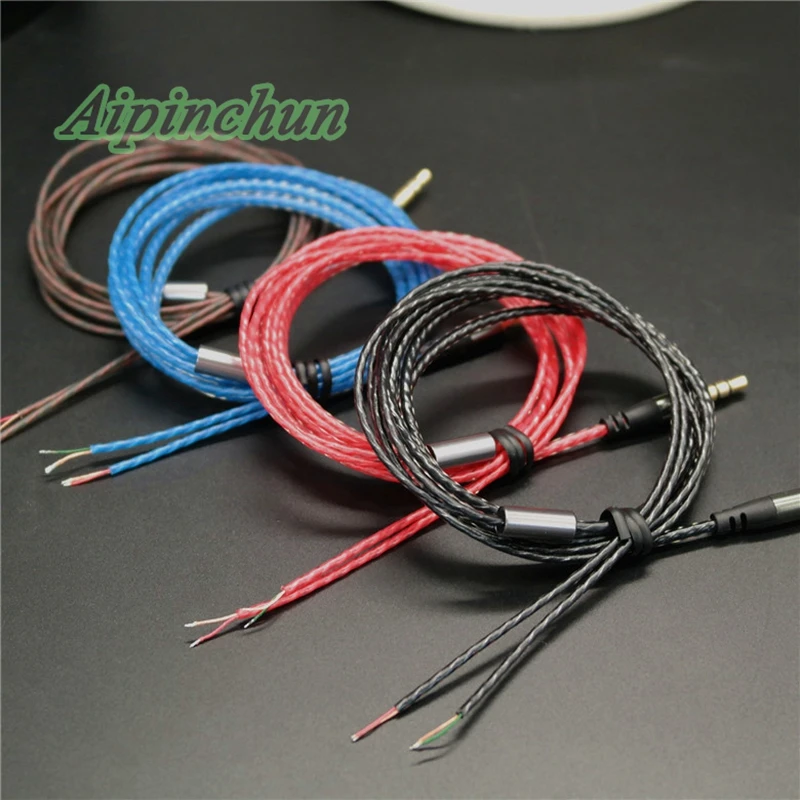 Aipinchun 3,5 мм 3-полюсный линейный разъем DIY кабель для наушников ремонт наушников Замена провода шнур 4 цвета A08