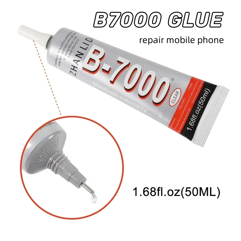 กาวสัมผัสติด B7000เครื่องประดับ b-7000พลอยเทียมอเนกประสงค์กันน้ำซ่อมโทรศัพท์หน้าจอสัมผัส LCD แหวนผ้าอะคริลิค