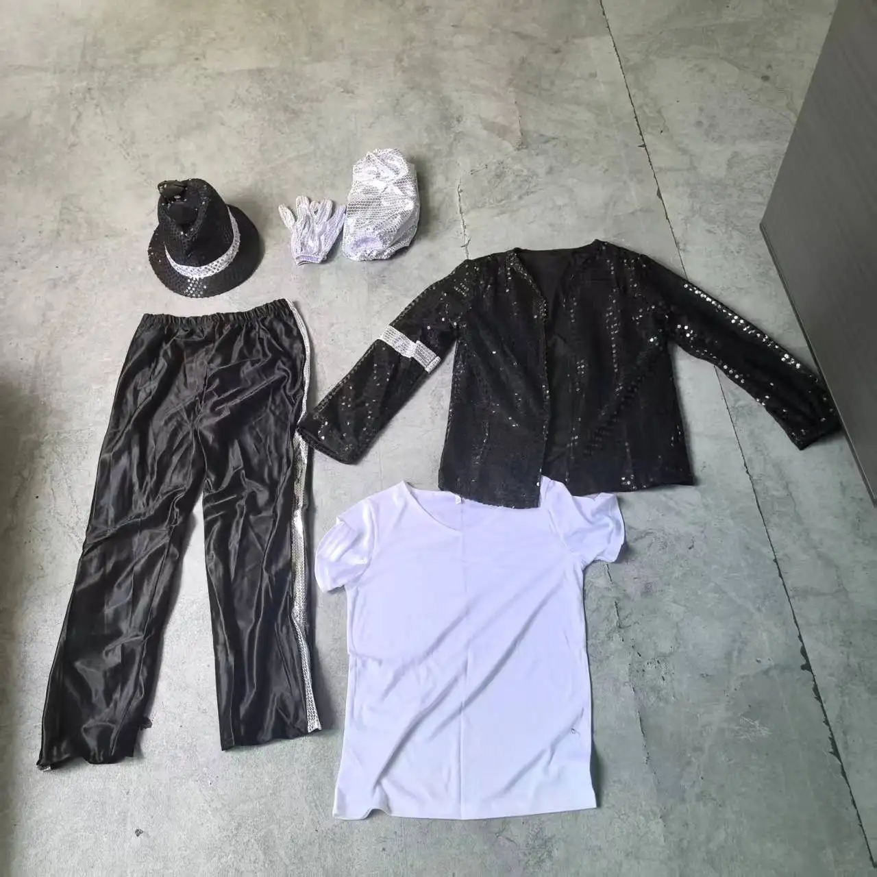 Cosplay Michael Jackson Costume Black Fashion Stage Performance Outfit Suit Dance Disco Halloween Costume Halloween Party Gifts