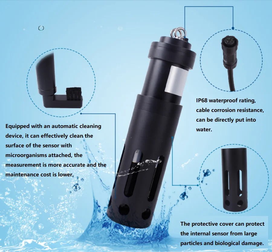 Sensor EC suhu pertanian air multifungsi, PH DO kekeruhan temperatur