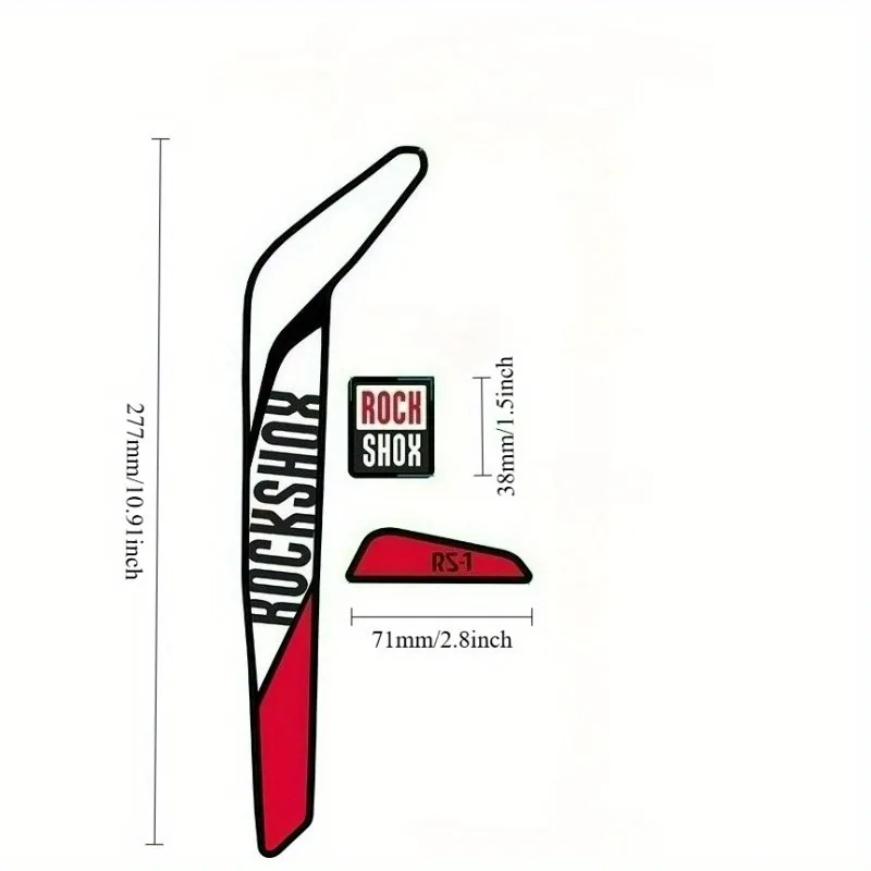 2D 평면 스티커 6개 세트, 자전거 포크 프레임 위장 스티커, 내구성 있는 PVC 소재, 다채로운 파이프 장식 스티커