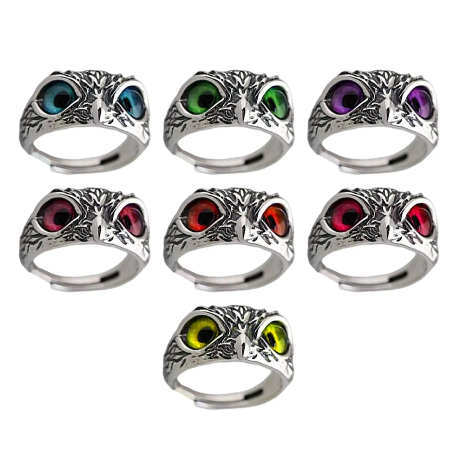 Demon Eye Owl Rings Animal Rings Personalized Retro Adjustable Cool Fingers