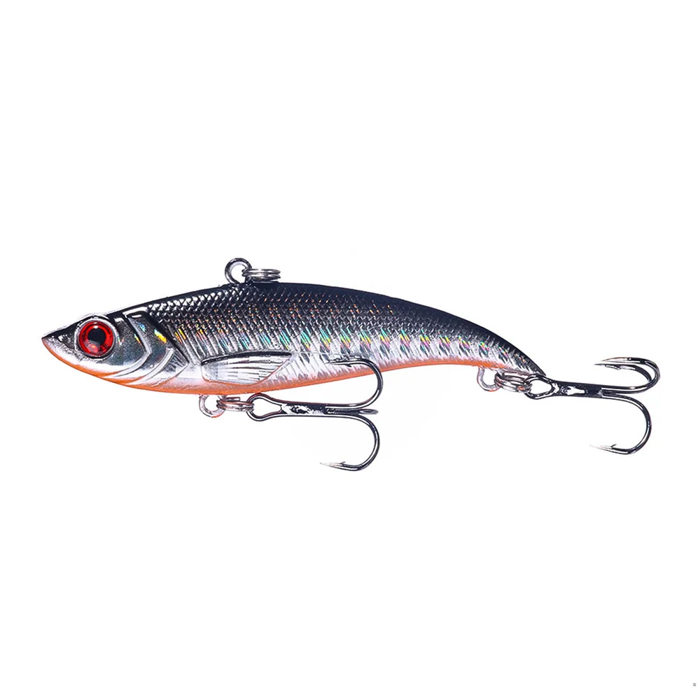 1 Buah Umpan Pancing Tenggelam 7.5Cm 12.8G Umpan VIB Keras Buatan Kait Treble Peche Bass Pike Trolling Umpan Pancing Es Musim Dingin