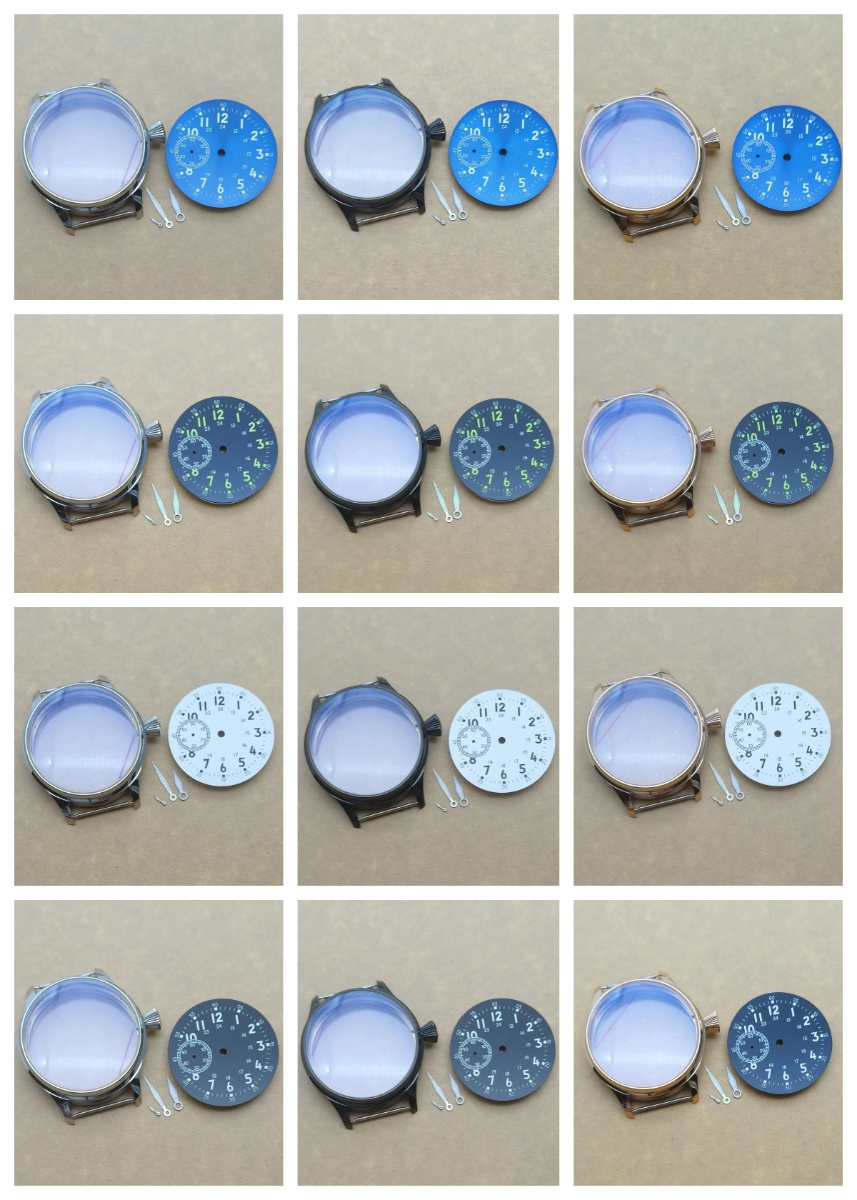 

43MM 316 Stainless Steel Case High-qyakuty Mineral Glass Add Dial Hands Luminous Fit ETA 6497 ST36 Manual Moveme