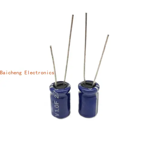 10PCS  2.7V1.0F Capacitor 2.7v1f 8 * 13mm