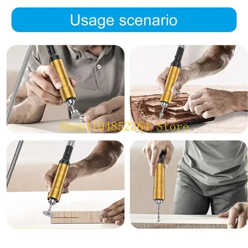 652F Flexible Shafts Extension with 0.3-6.5mm Drill Chuck for Die Grinder Hand Drill Electric Rotary Tool Converters