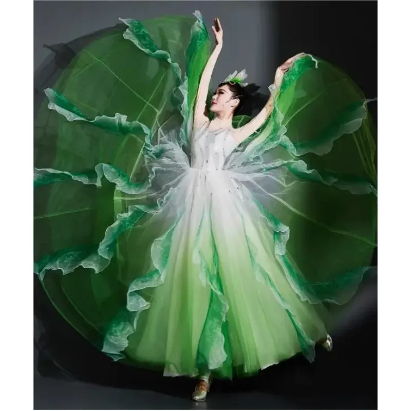 Women's Opening Stage Petal Skirts, Beautiful Festival Stage Performance Costumes, Modern Singer and Dancer Costumes