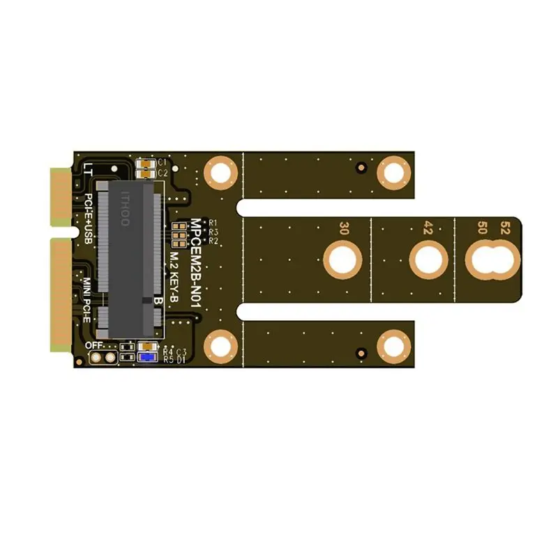 AT82-Adapter Card MPCIE To KEY-B Expansion Slot MINIPCI-E To M.2 NGFF NIC Adapter Card WIFI Interface To M Adapter Card