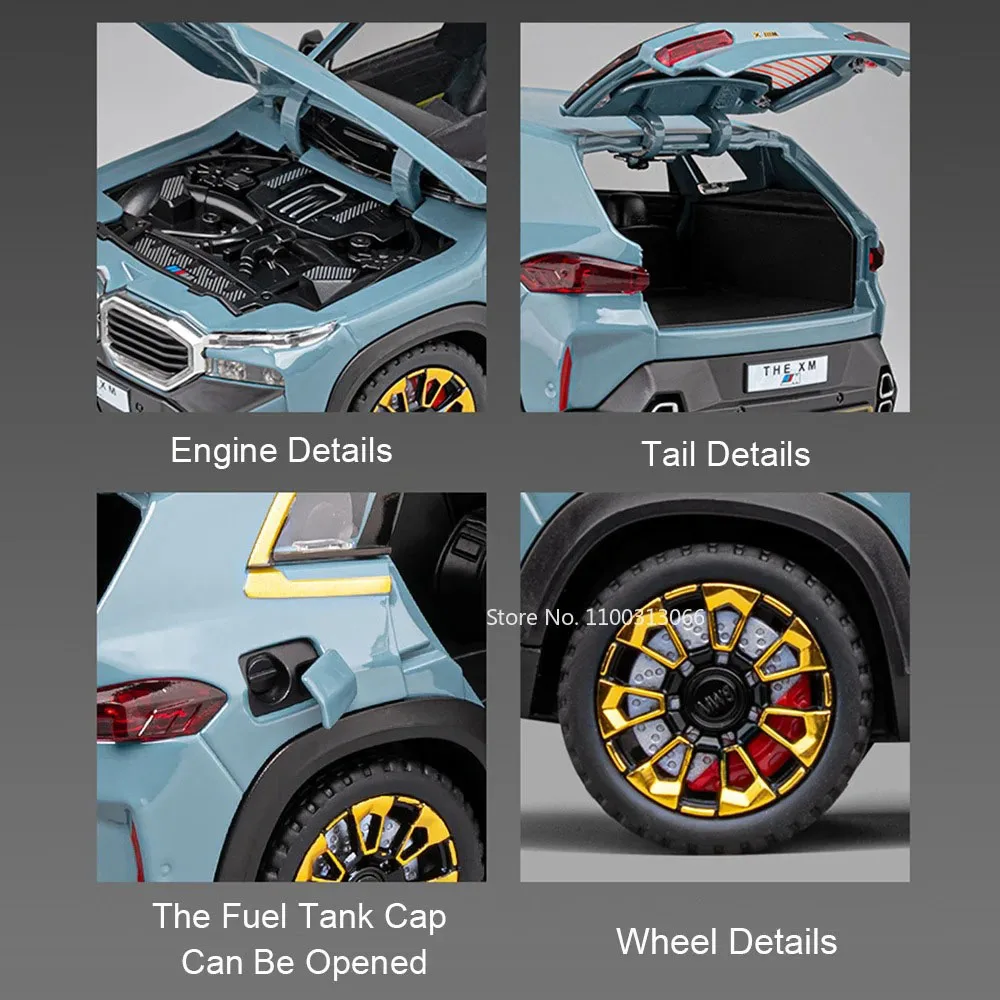 1:24 XM les 7 modèles de voiture en alliage moulé sous pression jouets miniatures 6 portes ouvertes son lumière retirer véhicules cadeaux d'anniversaire pour ami adulte