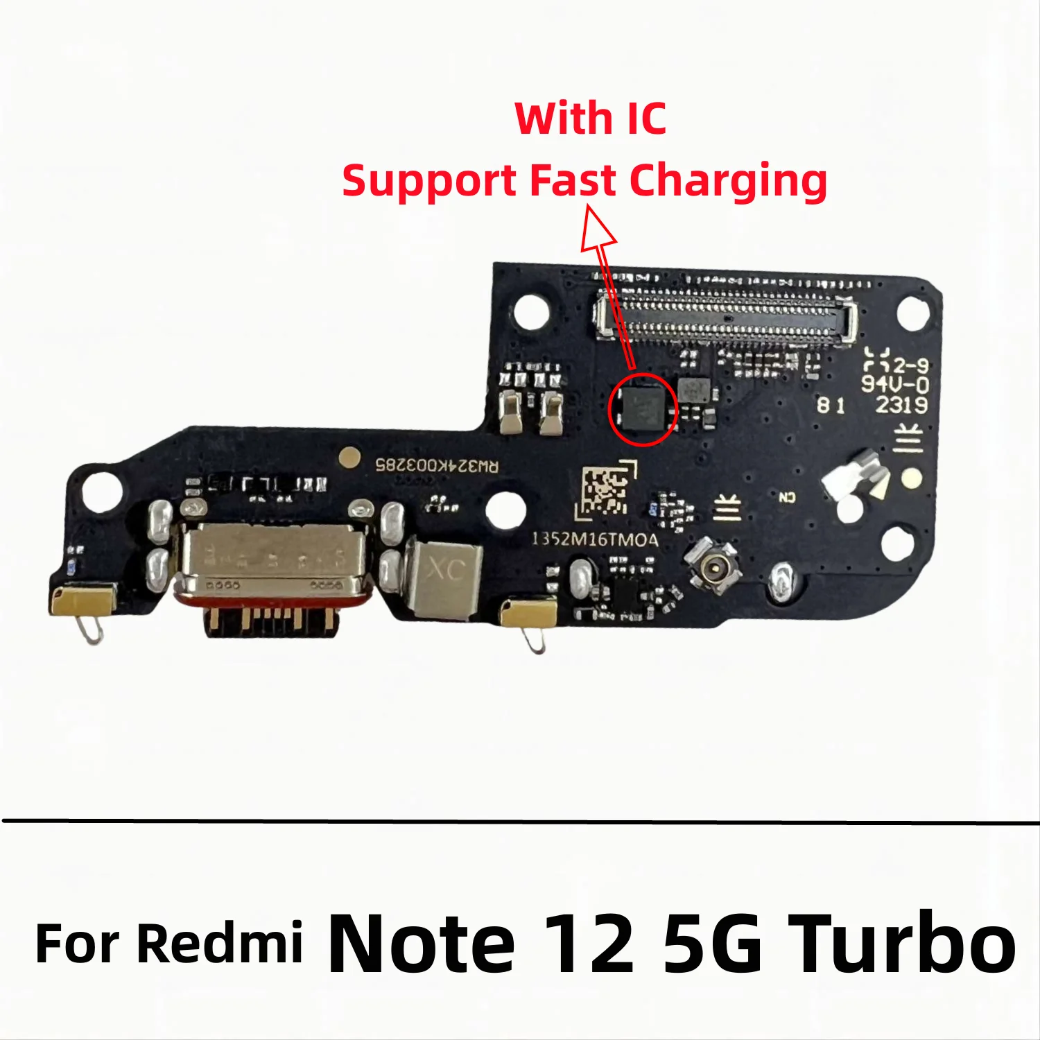 USB Charger For Xiaomi Redmi note 12 Turbo Pro Plus 5G 4G Dock Connector Board Charging Port Flex Cable Replacement Parts