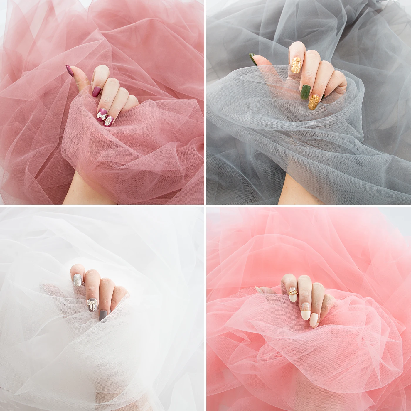 Tulle Fabric Muslin For Food Photography Props Pure Color Net Yarn Background Nail Art Product Backdrops Cloth Decor Photo