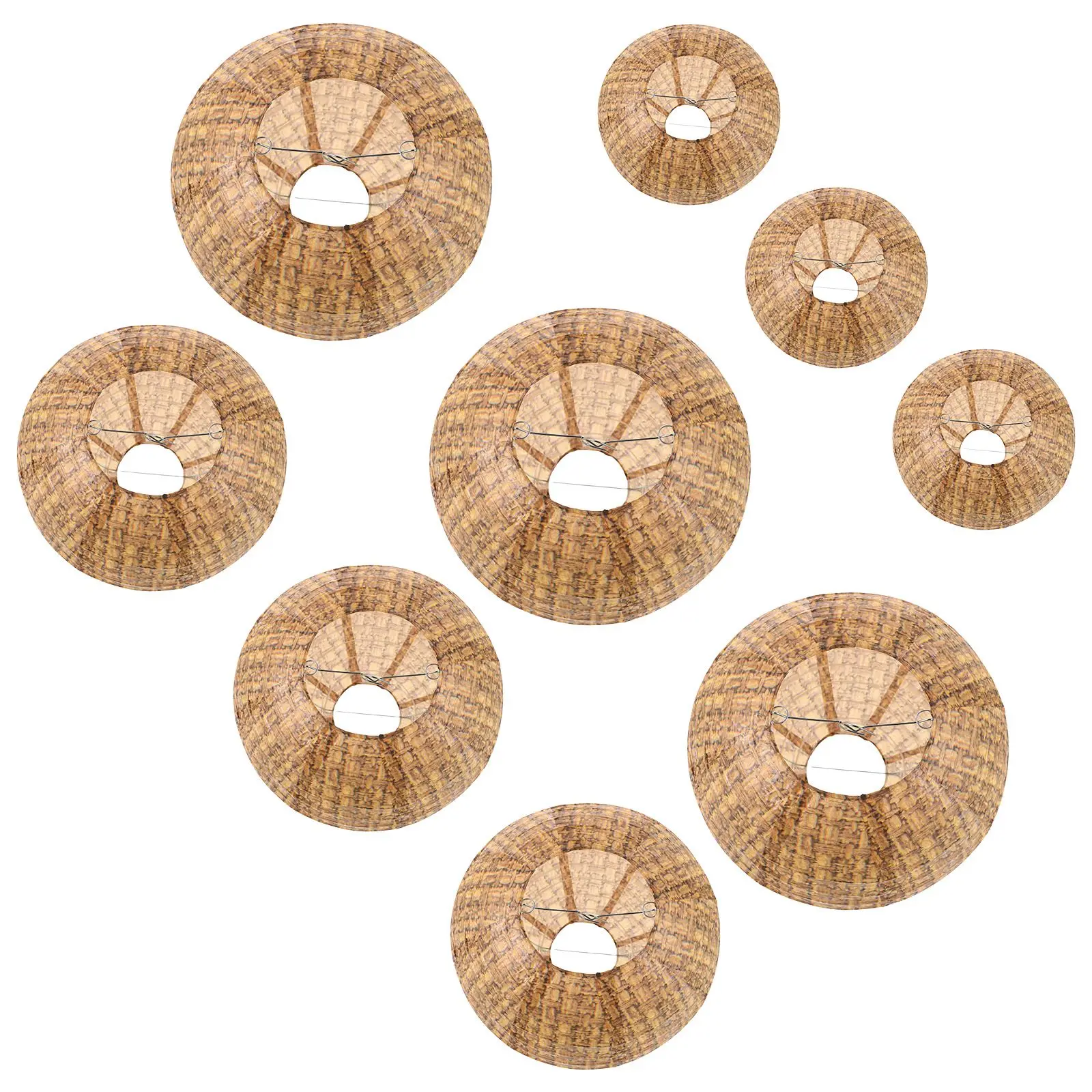 

9 Pcs Handmade Lantern Set Rustic Farmhouse Decor Wedding Party Decorations Boho Paper Lanterns Reusable Round Design