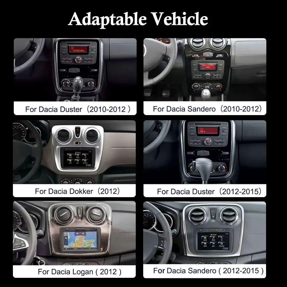 Auto Carplay For Renault Dacia Sandero Duster Logan Dokker Android OS Multimedia Player Car Radio GPS Navigation  4G DSP Stereo