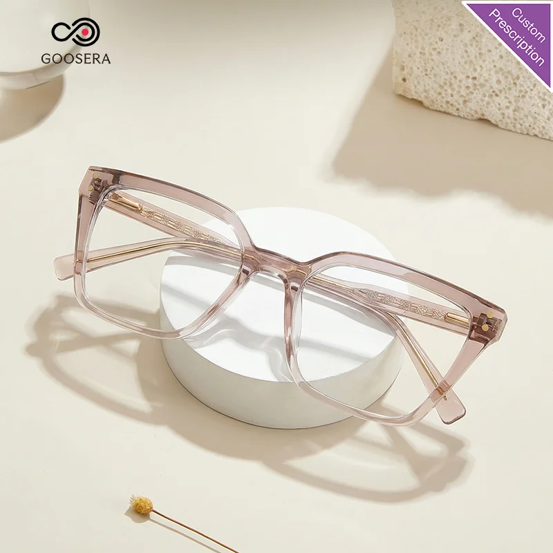 

Модные квадратные очки для чтения с полной оправой для женщин, защита от синего света, для компьютерных игр, оптические очки по рецепту 0 + 6.0