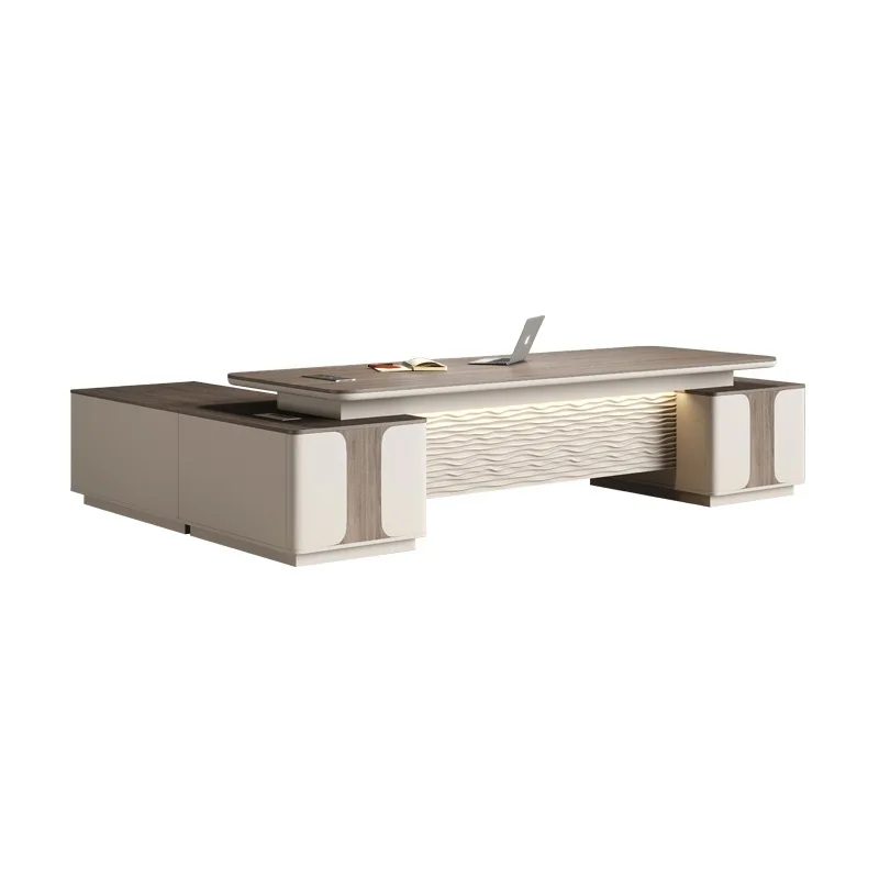 

Boss table simple modern light luxury desk office furniture president office desk and chair combination