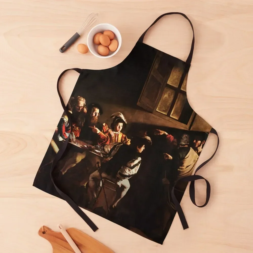 High Resolution Caravaggio The Calling Of Saint Matthew 1600 Apron Kitchen Apras For Women For Nail Stylist Apron