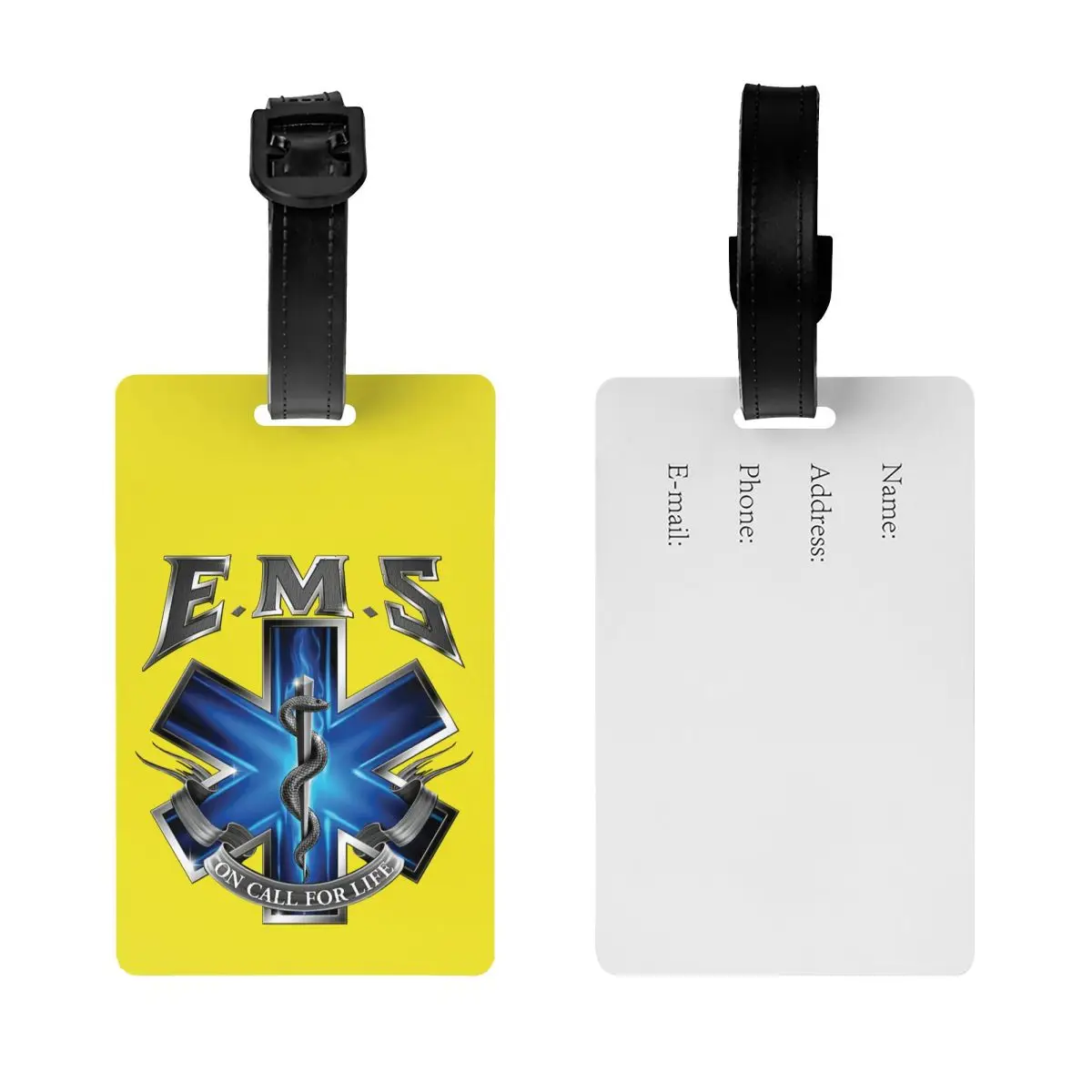 EMS Star of Life ป้ายกระเป๋าสำหรับกระเป๋าเดินทาง EMT ใบปะหน้าของแพทย์เพื่อความเป็นส่วนตัว