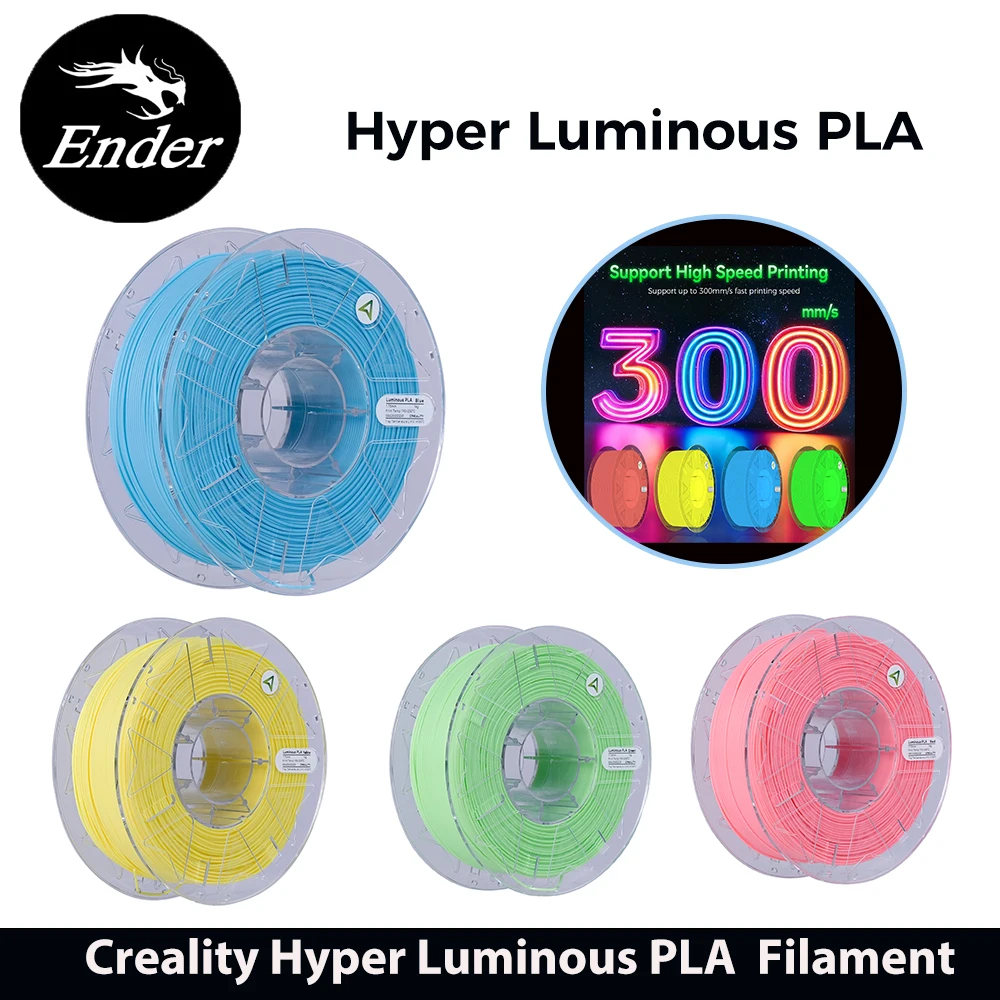 

Creality Hyper Luminous PLA Filament Glow in The Dark 1.75mm Pla Glow in The Dark 3d Printer Filament