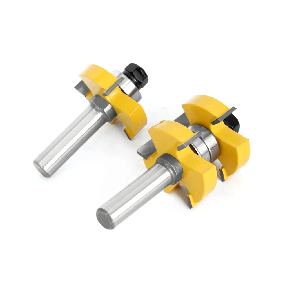 LAVIE 2PCS 12mm 1/2 Inch Shank Tongue & Groove Router Bits Set Stock 1-1/2 Tenon Milling Cutter For Wood Woodworking Tools Bit