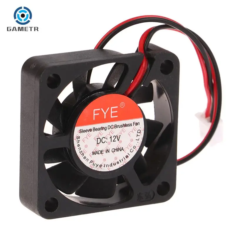 Kipas penghilang panas sunyi, inovatif dan praktis untuk 4010 bantalan minyak pendingin tanpa sikat 2PIN FYE 40mm hitam senyap DC 12V