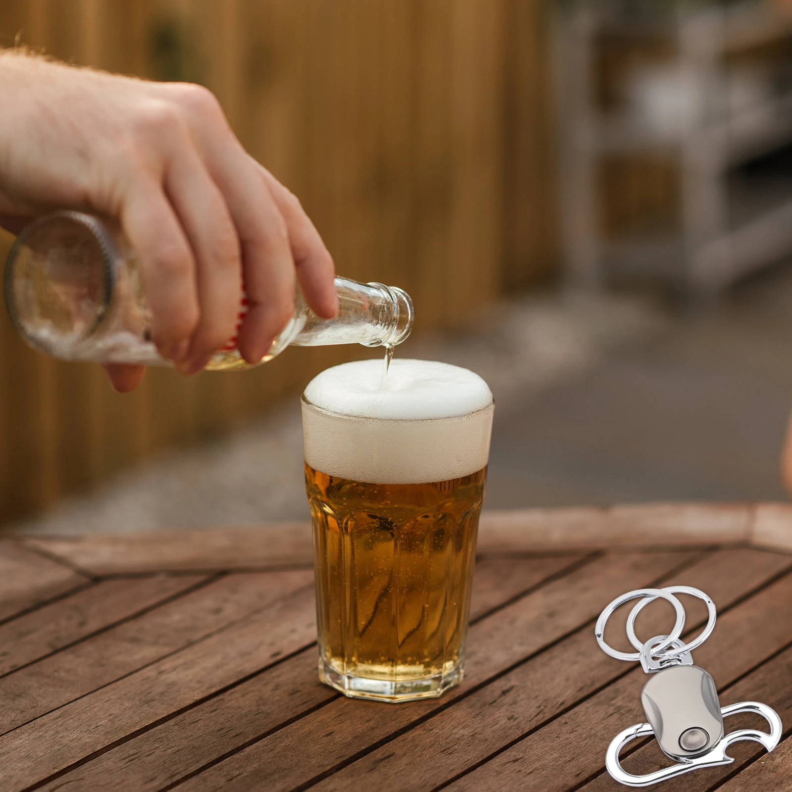 

Bottle Opener Metal Silver Aluminum Openers for Men Beer Drinks Car Keychains Wallet Bag Bottle Opener Backpack