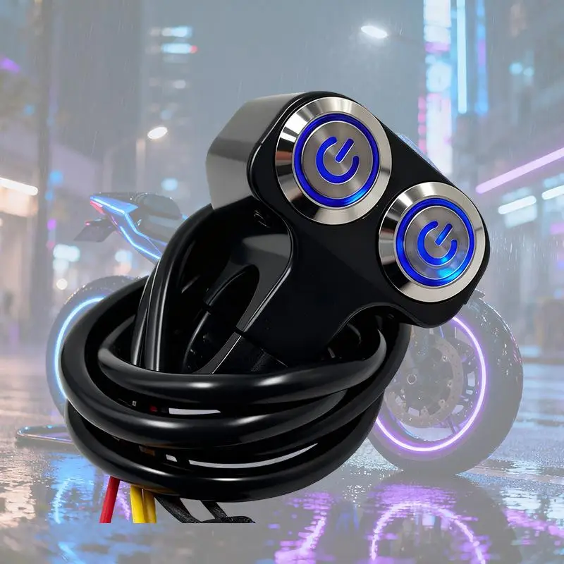 【MO】1Pcs Motorcycle Handlebar Switch Button Headlight Spotlight Fog Lamp Brake Light ON-OFF Switches for Dirt Electric Bike