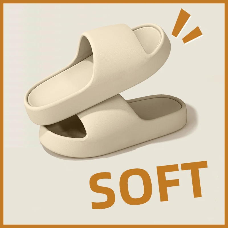 Men's Slippers for Summer Outdoor Wear, Indoor Thick-Soled Bathroom Shower, Anti Slip and Cool Slippers for Men