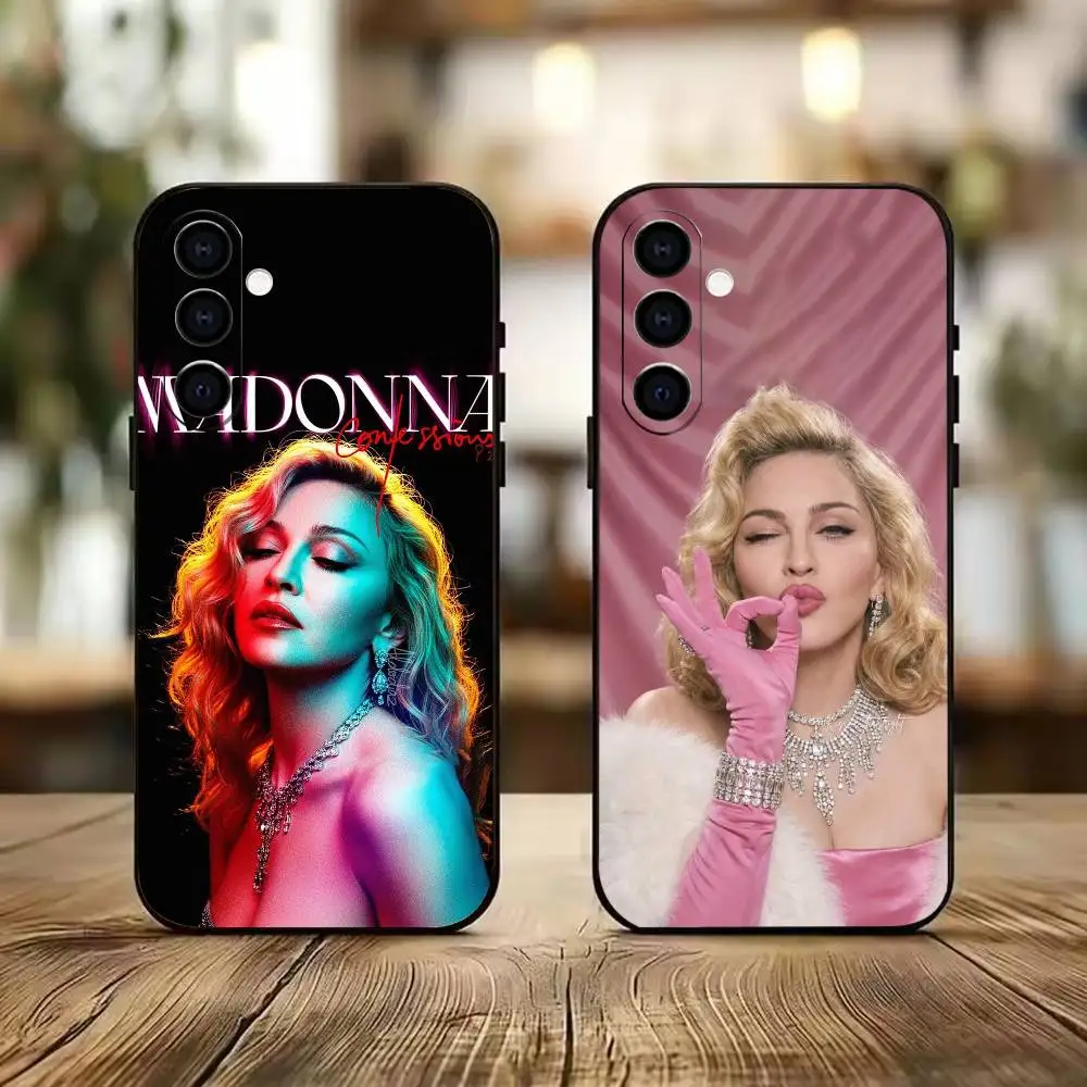 Pop True Blue M-Madonna 80s Phone Case For Samsung A73 20,21s,22,31,32,52,53,72 Soft Black Shell