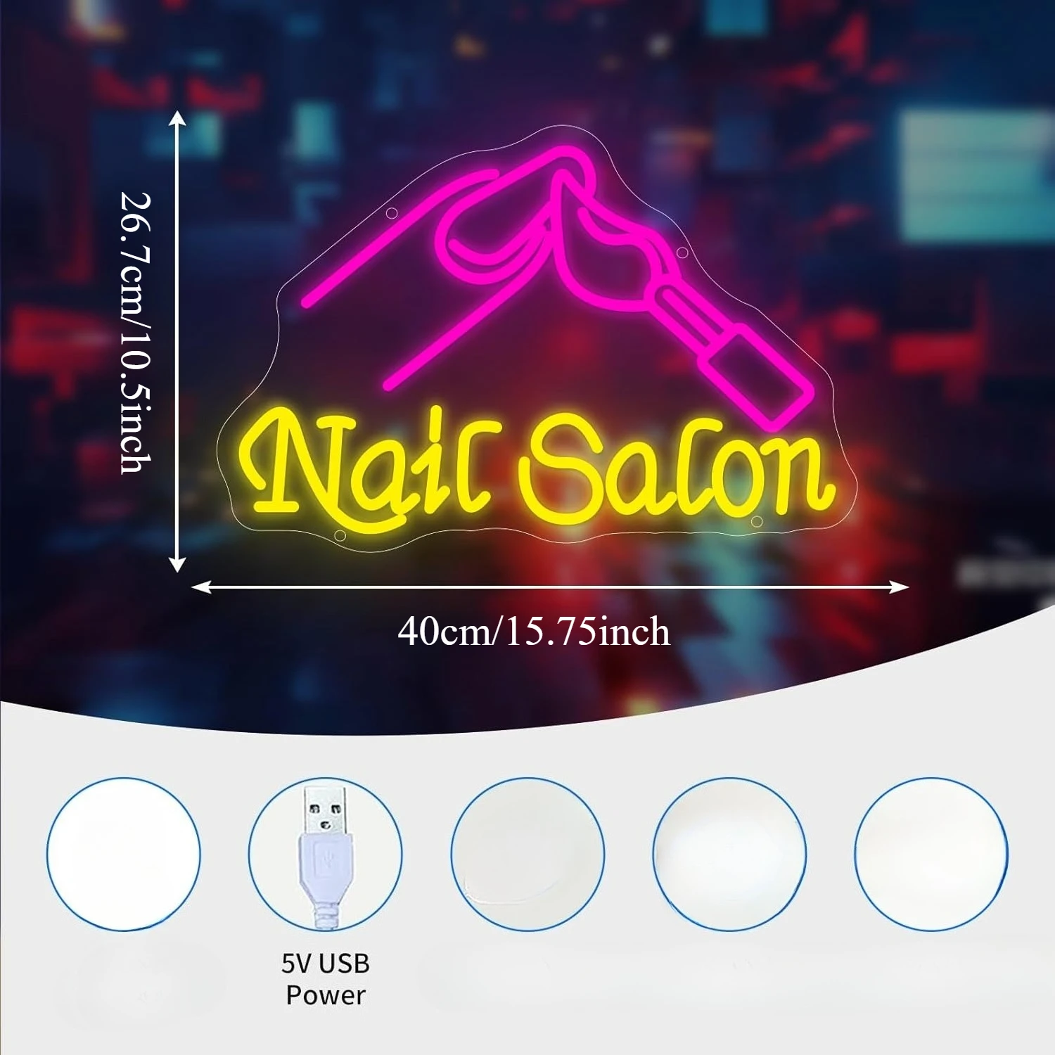 Nail Salon Neon Sign Business Wall Light USB LED Light for Beauty Store Makeup Room Bedroom Decorations neon personnalisé Gift